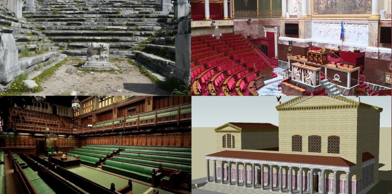 Dos arquitecturas para el salón de sesiones